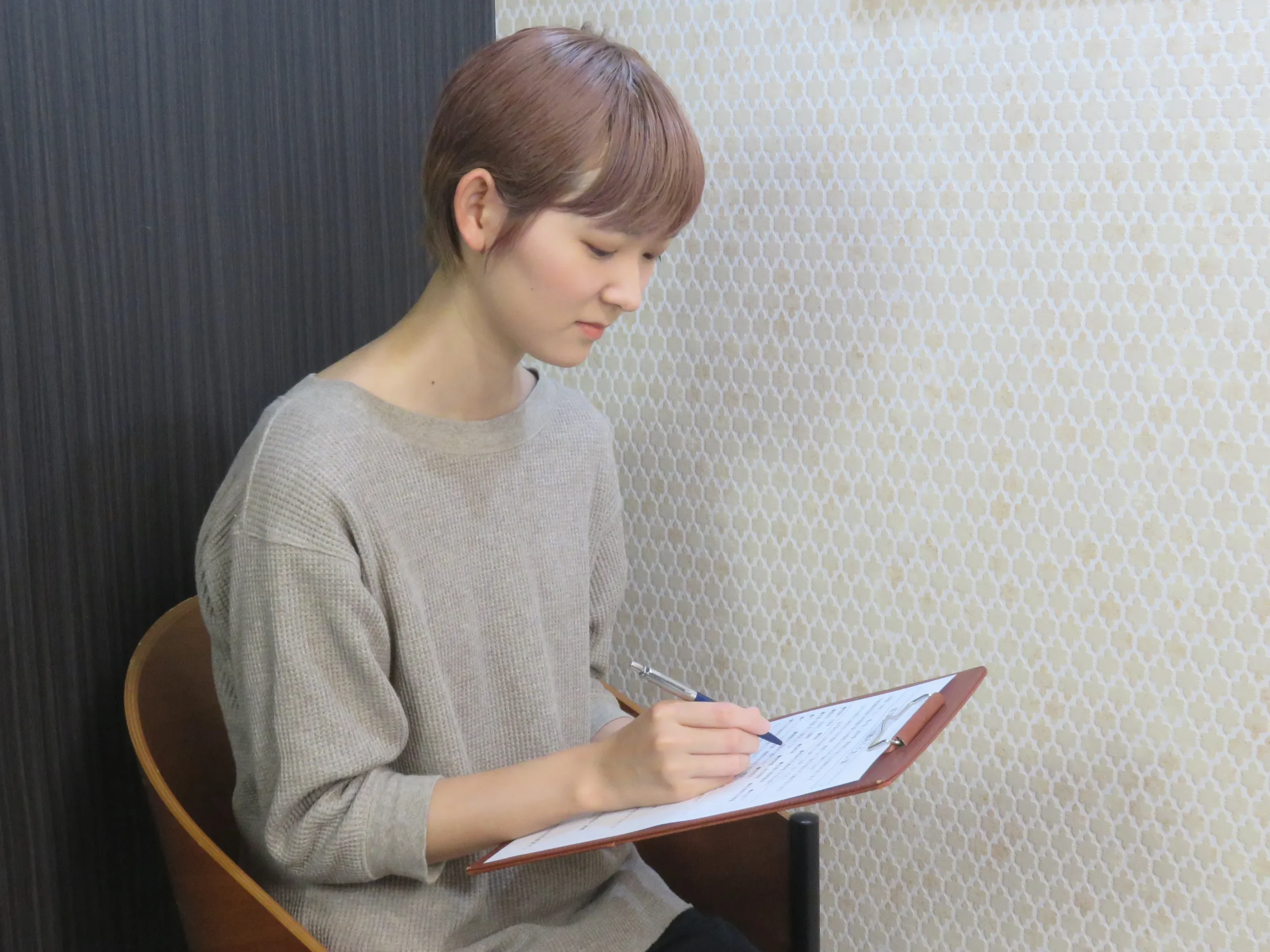 カウンセリングシートの記入